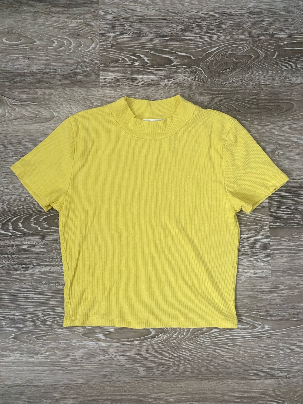 Wilfred Bright Lemon Ribbed Short Sleeve Top